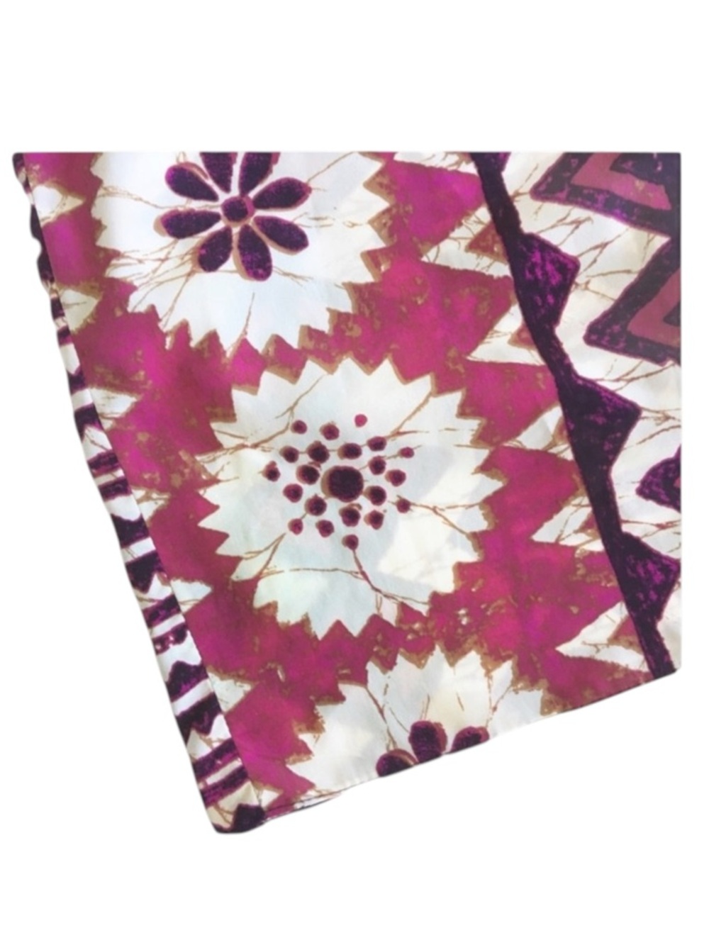 Yoana Baraschi x Anthropologie  Tribal Print Faux Wrap Mini Dress  Pink Red 8 - Picture 9 of 16